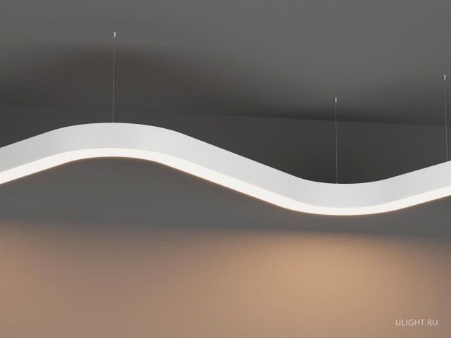 Линейный светильник HOKASU Wave 70/75 (RAL9003/1000mm/LT70 — 3K/30W) фото:5