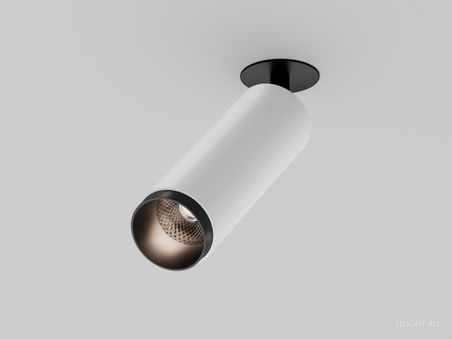Встраиваемый светильник HOKASU Tube IN Zoom (55-120/ral9003 – 10w/2790/12-50deg) фото:8