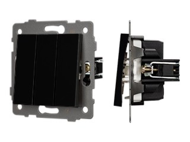 Механизм выключателя трехклавишный непроходной SWT-MK03-PL-BK-V (250V, 10A) (Arlight, -) фото:2