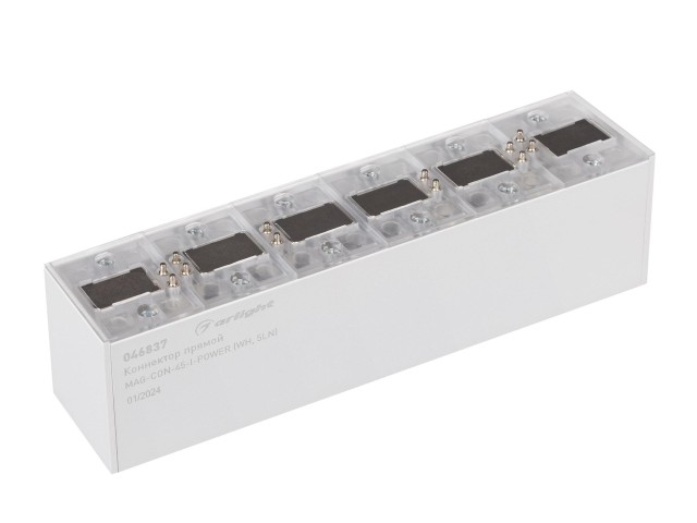 Коннектор прямой MAG-CON-45-I-POWER (WH, 5LN) (Arlight, IP20 Металл, 5 лет) фото:2