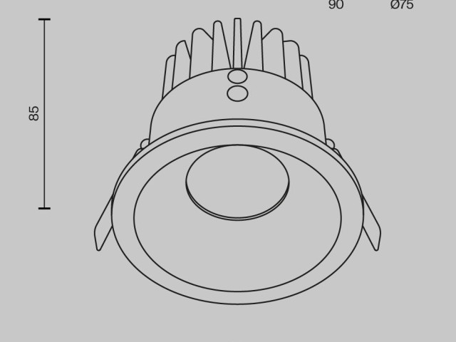 Встраиваемый светильник Technical DL034-L12W4K-D-W фото:1