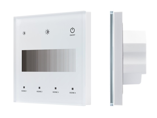 INTELLIGENT ARLIGHT Сенсорная панель SMART-DALI-301-11-1G-4SC-DIM-IN White (BUS/24V, Touch, 2.4G) (IARL, IP20 Пластик, 5 лет) фото:1