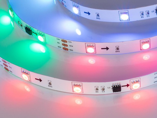 Лента SPI-B30-10mm 12V RGB-PX3 (7.2W/m, IP20, 5060, 5m) (Arlight, бегущий огонь) фото:4