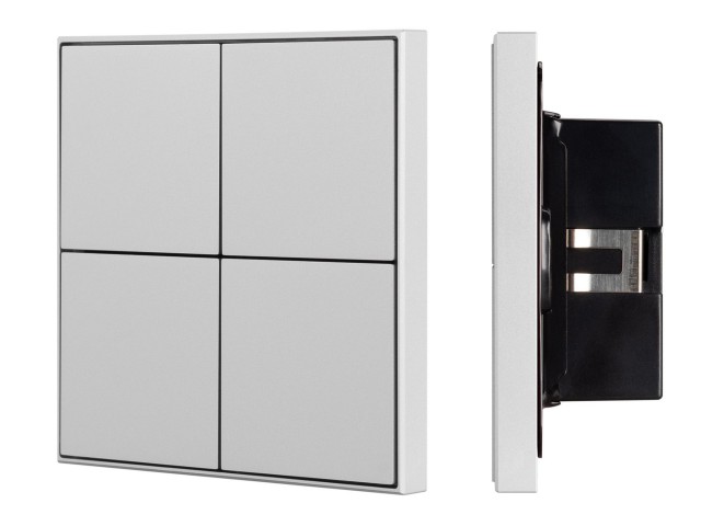 INTELLIGENT ARLIGHT Кнопочная панель KNX-304-23-IN Silver (BUS, Frame) (IARL, IP20 Металл, 2 года) фото:3