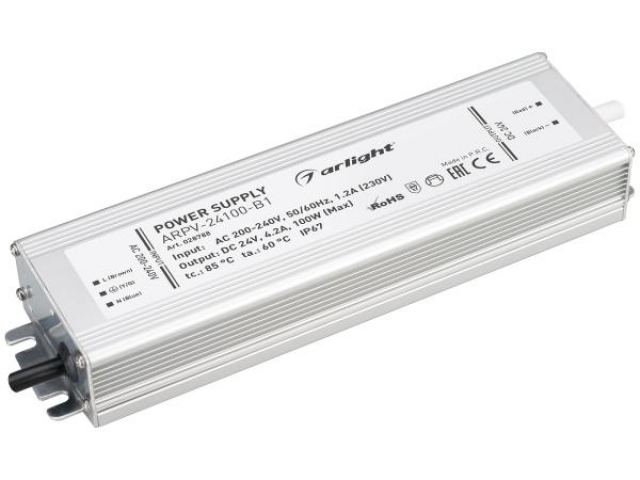 Блок питания ARPV-24100-B1 (24V, 4,2A, 100W) (Arlight, IP67 Металл, 3 года) фото:6
