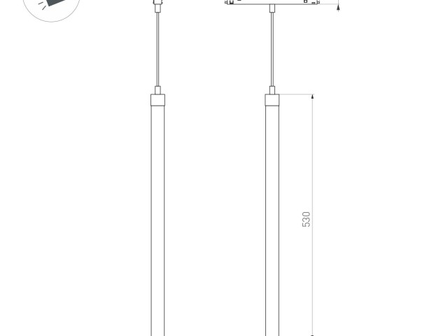 Светильник MAG-ORIENT-TUBE-HANG-L500-7W Day4000 (BK, 360 deg, 48V) (Arlight, IP20 Металл, 3 года) фото:2