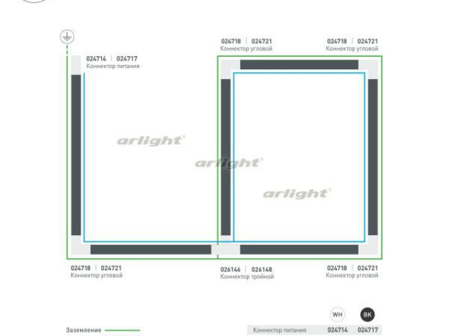 Коннектор тройной LGD-4TR-CON-EXT-R1-WH (C) (Arlight, IP20 Пластик, 3 года) фото:2