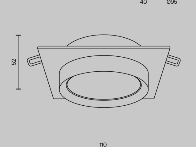 Встраиваемый светильник Technical DL086-GX53-SQ-WB фото:1