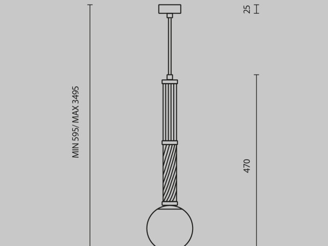 Подвесной светильник Maytoni MOD287PL-01BS фото:3