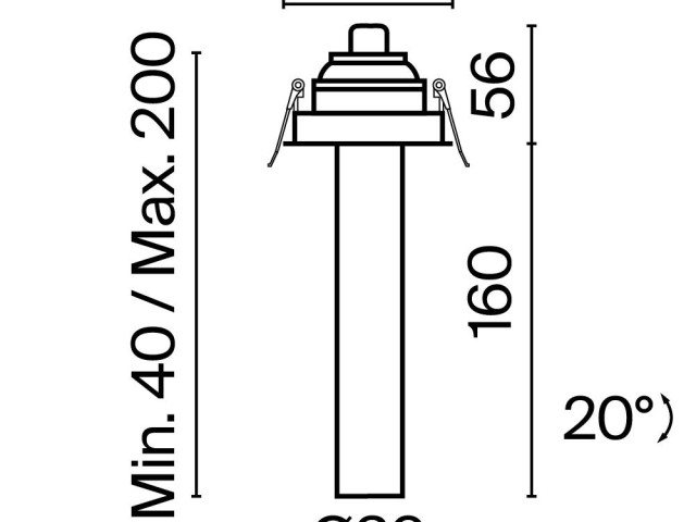 Встраиваемый светильник Technical C140RS-L200-7W3K-B фото:15