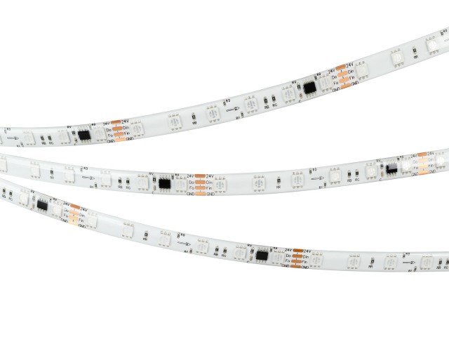 Лента герметичная SPI-SE-B60-10mm 24V RGB-PX6-BPT (12 W/m, IP65, 5060, 5m) (Arlight, бегущий огонь) фото:2