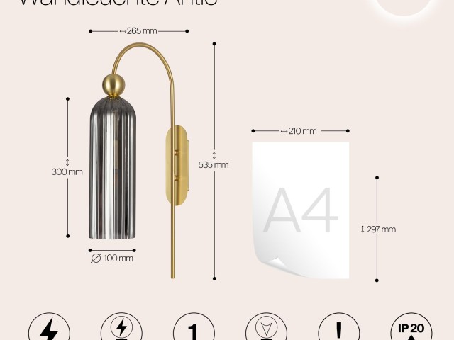 Настенный светильник (бра) Maytoni MOD302WL-01GR фото:16