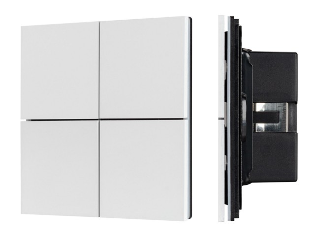 INTELLIGENT ARLIGHT Кнопочная панель KNX-304-23-IN White (BUS, Frameless) (IARL, IP20 Металл, 2 года) фото:1
