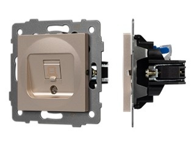 Механизм компьютерной розетки SCT-MPC1-PL-GD-V (RJ-45, CAT6) (Arlight, -) фото:2