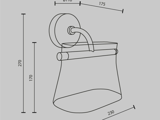 Настенный светильник (бра) Maytoni MOD170WL-L8BS3K2 фото:1