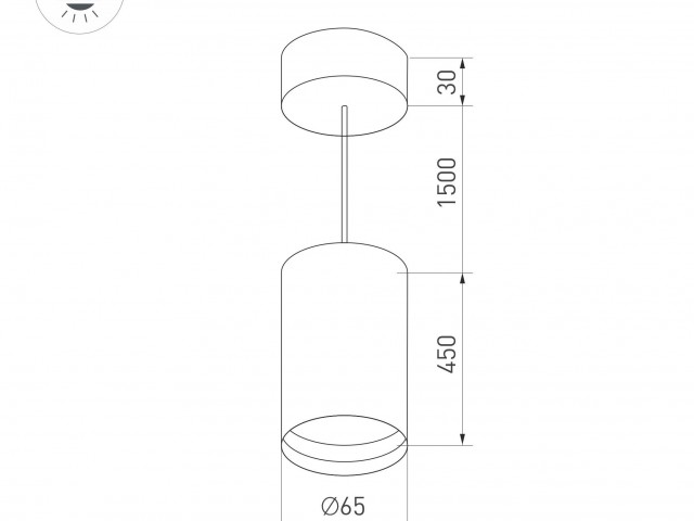 Корпус SP-POLO-HANG-LONG450-R65 (BK, 1-3, 200mA) (Arlight, IP20 Металл, 3 года) фото:47