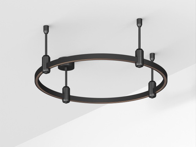 Основание ART-APRIORI-ROUND-ROD-200-R600 (BK) (Arlight, IP20 Металл, 3 года) фото:1