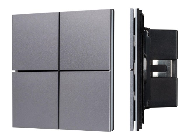 INTELLIGENT ARLIGHT Кнопочная панель KNX-304-23-IN Grey (BUS, Frameless) (IARL, IP20 Металл, 2 года) фото:3