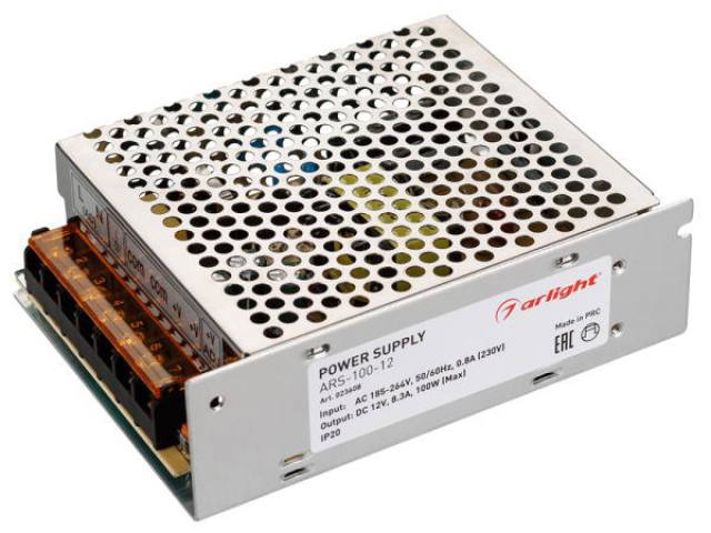 Блок питания ARS-100-12 (12V, 8.3A, 100W) (Arlight, IP20 Сетка, 2 года) фото:3