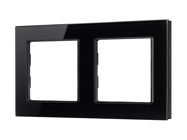 Рамка стеклянная FRM-GLARE-GS-2-BK (Arlight, -) фото:1