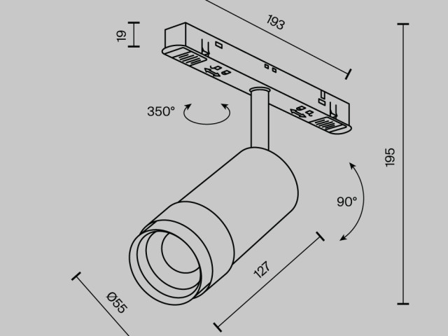 Трековый светильник Technical TR211-1-12W2.7K-Z-B фото:135