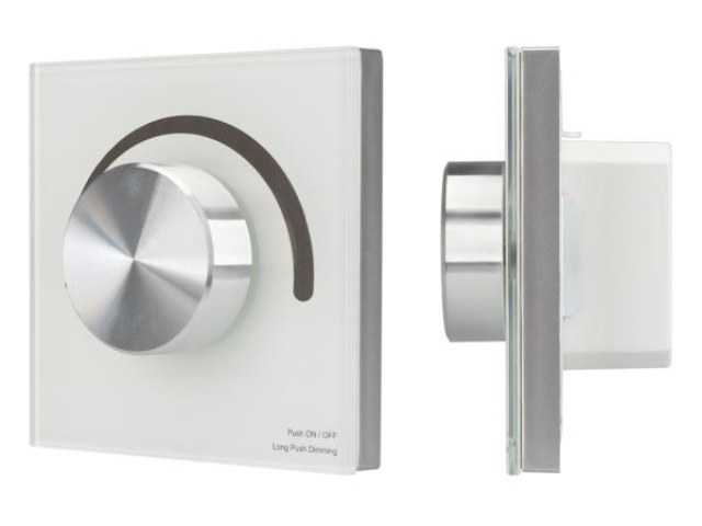 Панель SMART-P98-DIM-G-IN White (230V, 1.5A, 0/1-10V, Rotary, 2.4G) (Arlight, Стекло) фото:2