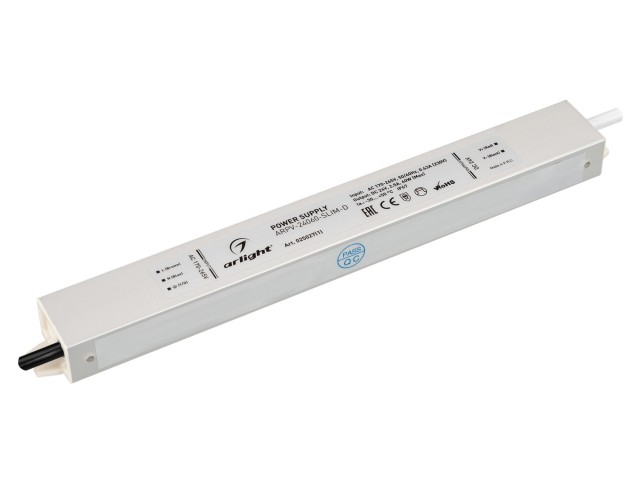 Блок питания ARPV-24060-SLIM-D (24V, 2.5A, 60W) (Arlight, IP67 Металл, 3 года) фото:8