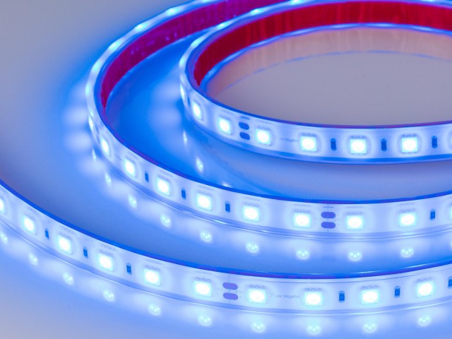 Лента герметичная RTW-PFS-B60-13mm 24V Blue (14.4 W/m, IP68, 5060, 5m) (Arlight, 14.4 Вт/м, IP68) фото:5