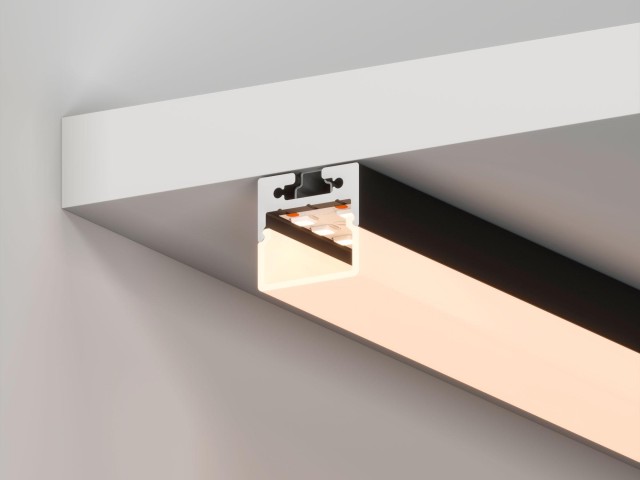 Профиль с экраном SL-LINE-2011M-2500 BLACK+OPAL SQUARE (Arlight, Алюминий) фото:15