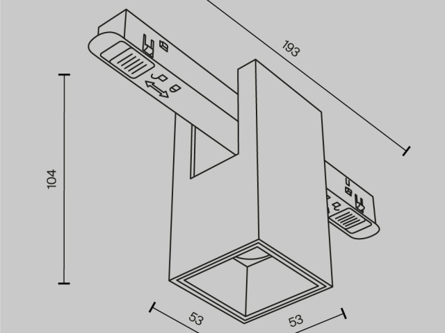 Трековый светильник Technical TR121-2-7W4K-B фото:1