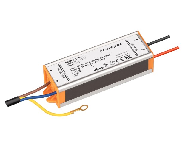 Блок питания ARPJ-SN-40500 (20W, 21-40V, 500mA) (Arlight, IP65 Металл, 3 года) фото:2