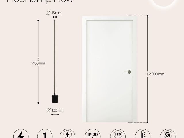 Напольный светильник (торшер) Maytoni MOD147FL-L20BK1 фото:11