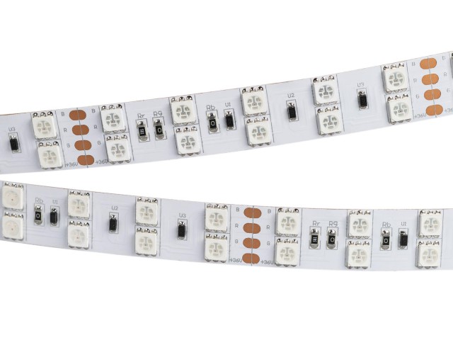 Лента RT 2-5000 36V RGB 2X2 (5060, 600 LED, LUX) (Arlight, 26 Вт/м, IP20) фото:10