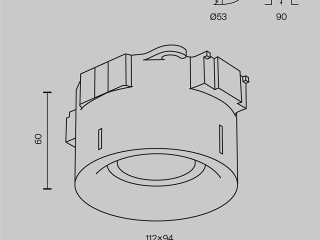 Встраиваемый светильник Technical DL111-GU10-W фото:2