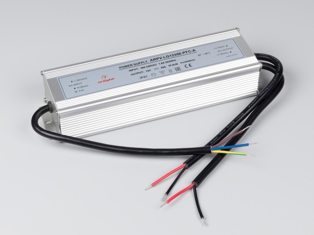 Блок питания ARPV-LG12350-PFC-A (12V, 29.0A, 350W) (Arlight, IP67 Металл, 5 лет) фото:3