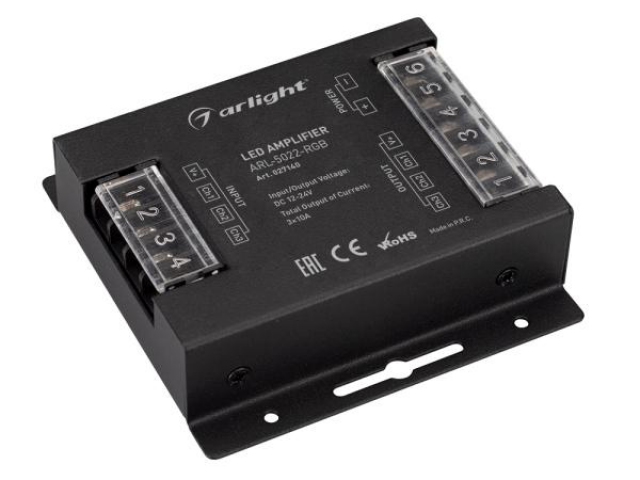 Усилитель ARL-5022-RGB (12-24V, 3x10A, 360-720W) (Arlight, IP20 Металл, 3 года) фото:10
