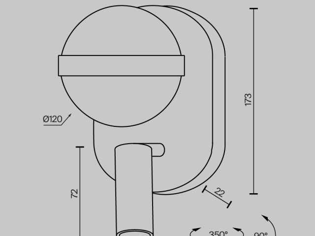 Настенный светильник (бра) Maytoni MOD441WL-L8BS3K фото:1