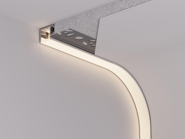 Профиль FANTOM-BENT-W12-TOP-EDGE-2000 ANOD (Arlight, Алюминий) фото:1