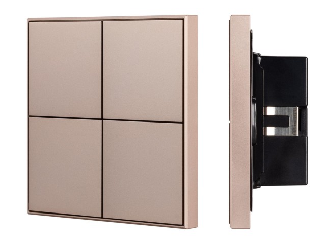 INTELLIGENT ARLIGHT Кнопочная панель KNX-304-23-IN Champagne (BUS, Frame) (IARL, IP20 Металл, 2 года) фото:2