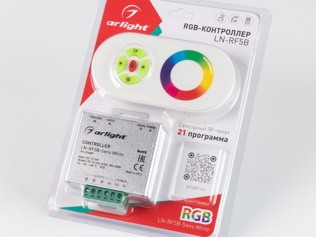 Контроллер LN-RF5B-Sens White (12-24V,180-360W) (Arlight, IP20 Металл, 1 год) фото:2