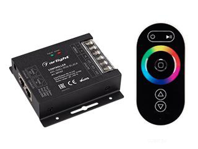 Контроллер ARL-OVAL-RGB Black (12-24V, 3x10A, ПДУ Овал, RF, RJ45) (Arlight, IP20 Металл, 3 года) фото:5