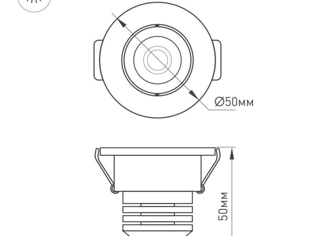 Светодиодный светильник LTM-R50WH 5W Warm White 25deg (Arlight, IP40 Металл, 3 года) фото:17