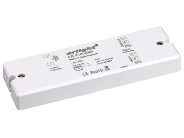 Усилитель DMX-сигнала SR-2100AMP (12-24V, 1CH) (Arlight, IP20 Пластик, 3 года) фото:1