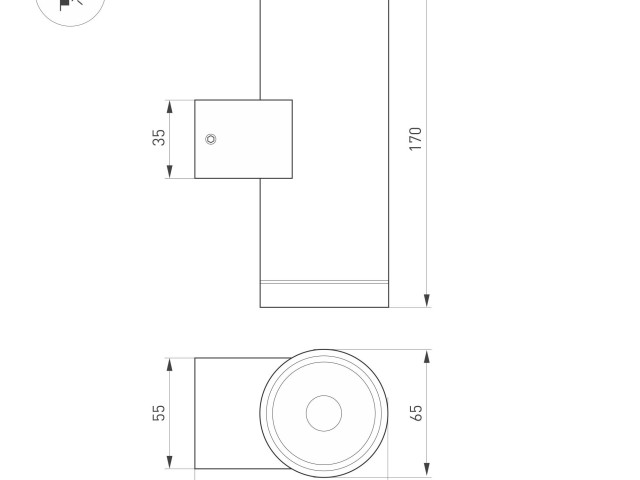 Светильник LGD-RAY-WALL-TWIN-R65-2x9W Warm3000 (GR, 23 deg, 230V) (Arlight, IP65 Металл, 3 года) фото:3