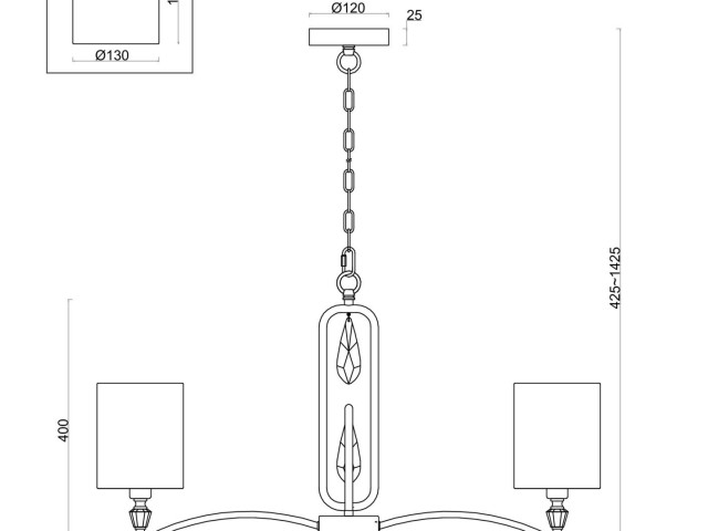 Подвесной светильник Freya FR1007PL-07BS фото:2