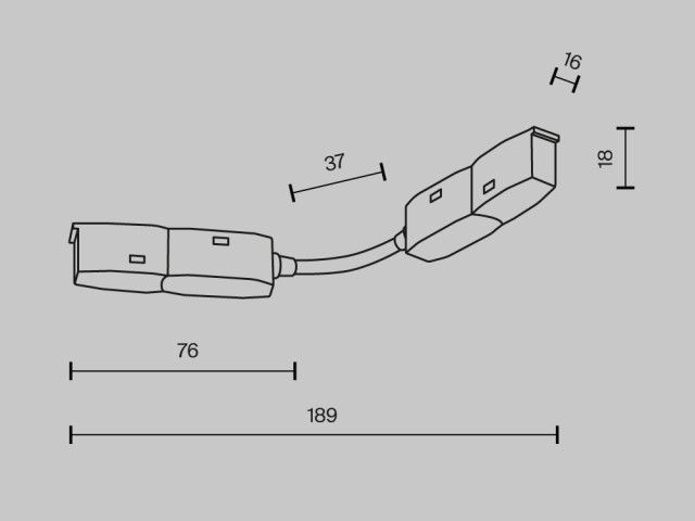 Комплектующие для систем освещения с токоведущими элементами Technical TRA034CS-B фото:1