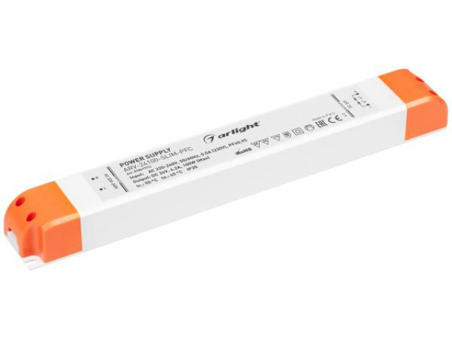 Блок питания ARV-24100-SLIM-PFC (24V, 4.2A, 100W) (Arlight, IP20 Пластик, 2 года) фото:1