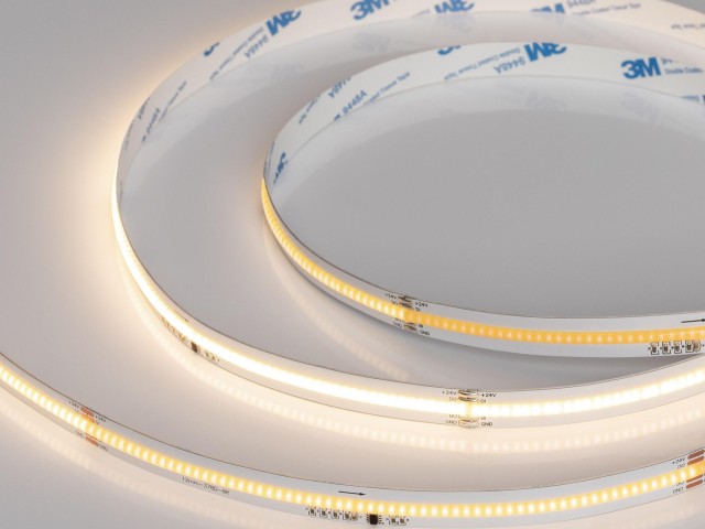 Лента SPI-COB-X378-12mm 24V Warm3000-PX63-BPT (7 W/m, IP20, 5m) (Arlight, бегущий огонь) фото:1
