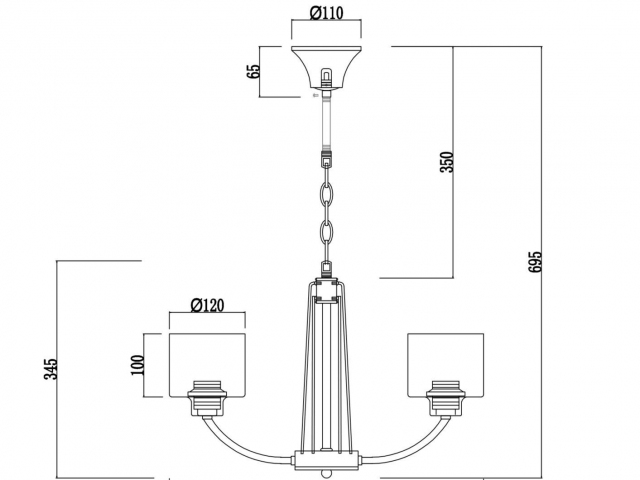 Люстра Freya FR5003PL-05B фото:1