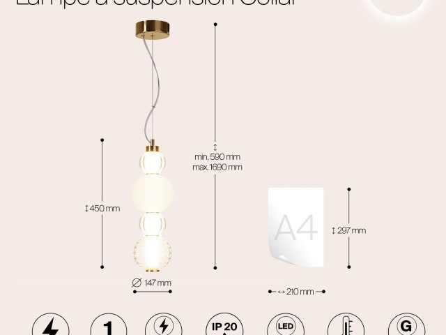 Подвесной светильник Maytoni P069PL-L17G3K фото:14